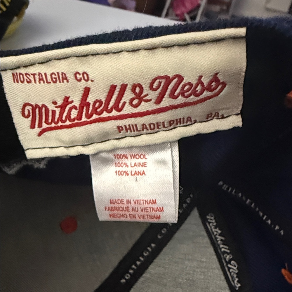 Chicago Bears Mitchell & Ness Snapback Hat Wool NFL Vintage Collection - Picture 2 of 8